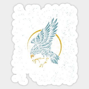 Vintage raven Sticker